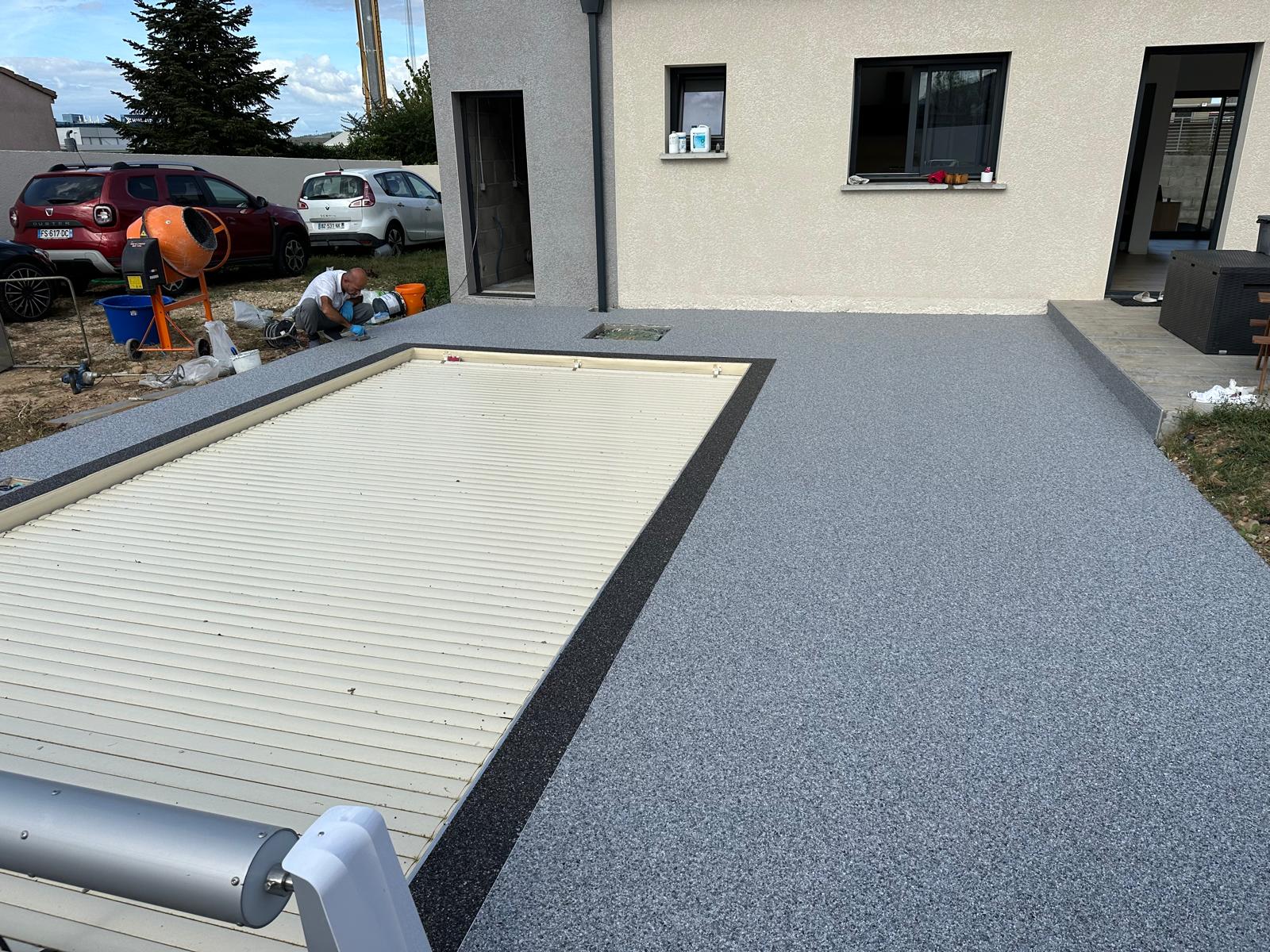 Plage de Piscine Design Anthracite - vue 4