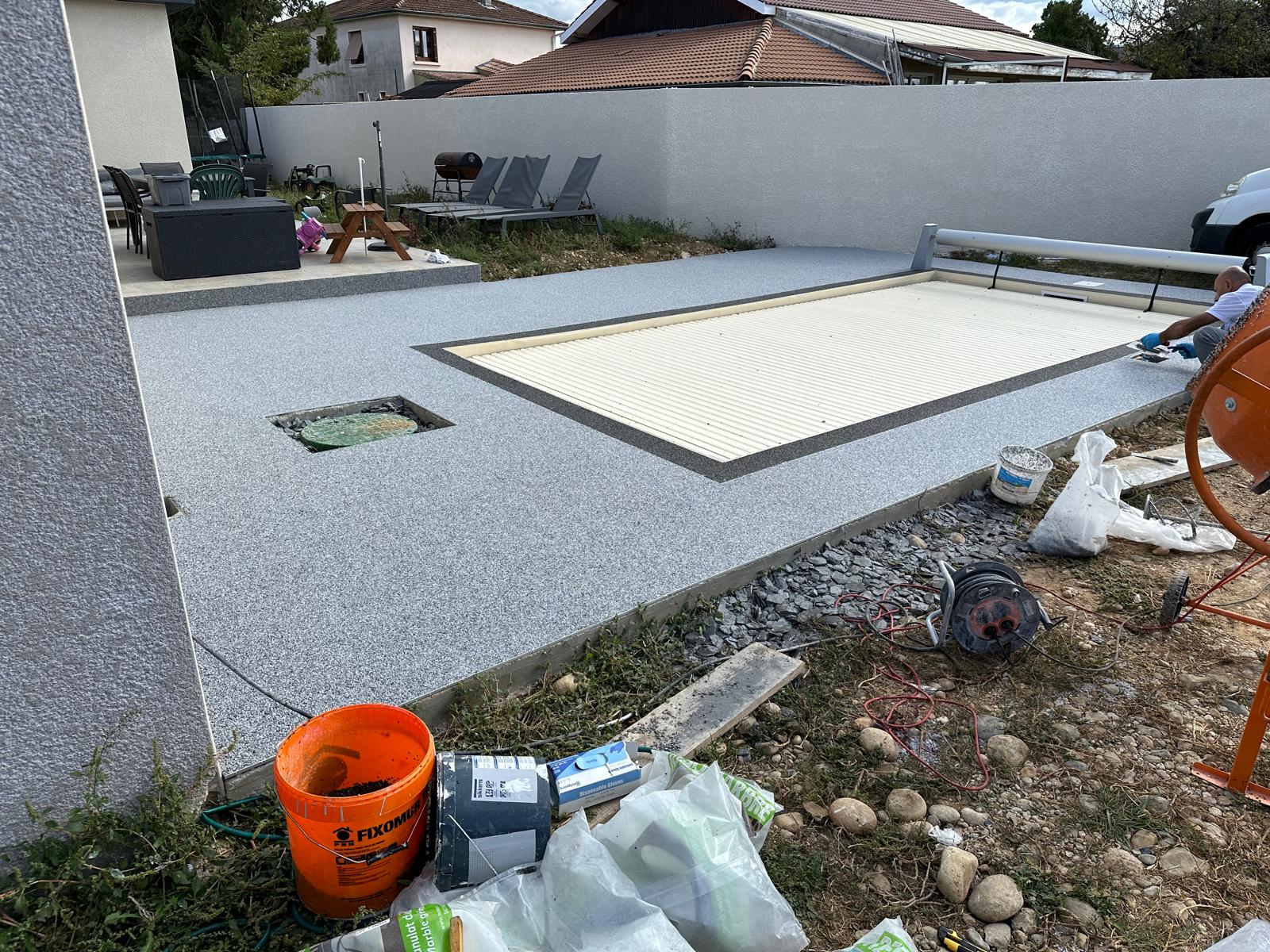 Plage de Piscine Design Anthracite - vue 5